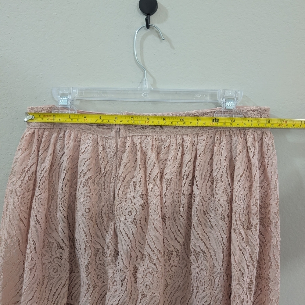 Xhilaration Blush Lace A-Line Skirt - Picture 3 of 6